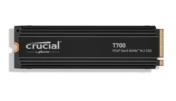 Crucial T700 1TB Gen5 NVMe SSD - 11700/9500 MB/s R/W 600TBW 1500K IOPs 1.5M hrs