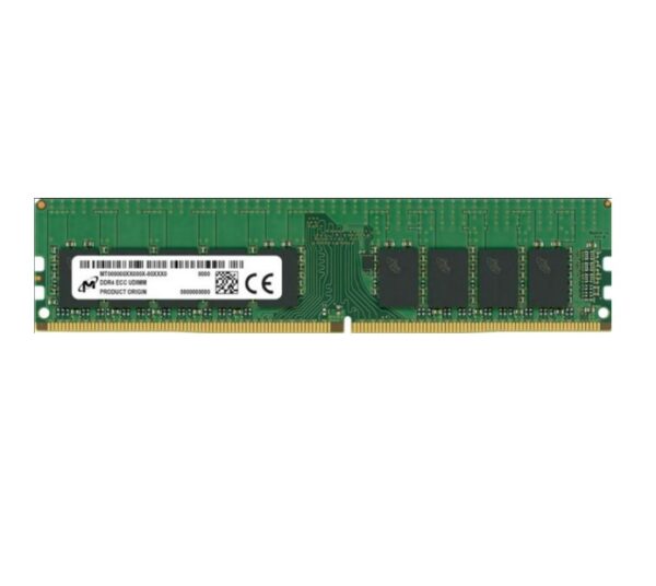 Micron 32GB (1x32GB) DDR4 ECC UDIMM 3200MHz CL22 2Rx8 ECC Unbuffered Server Memo
