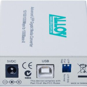 Alloy GCR2000ST 10/100/1000Base-T to Gigabit Fibre (ST) Converter with LFP via FEF or FM. 220m or 550m