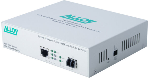 Alloy POE2000LC.10 10/100/1000Base-T PoE RJ-45 to 1000Base-LX SingleMode (LC). W