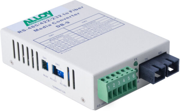 Alloy SCR460SC-2 RS-232/422/485 Serial Terminal to Multimode Fibre Converter. Ma