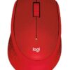 Logitech M331 SILENT PLUS  Wireless Mouse RED DPI (Min/Max): 1000±  1-Year Limi
