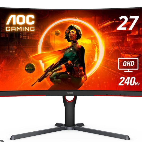 AOC 27 Curved QHD VA Curved 1000R Free Sync Premium 0 5ms 240Hz