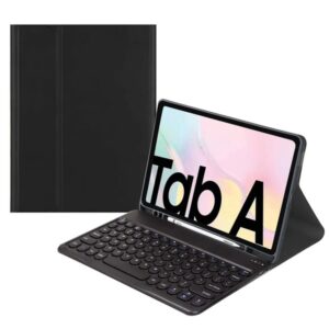 Generic Samsung Galaxy Tab A8 (10.5') Bluetooth Keyboard Leather Cover Case - Bl