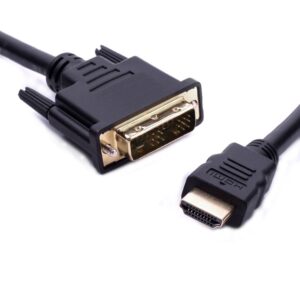 8ware 2m HDMI to DVI-D Adapter Converter Cable - Male to Male 30AWG Gold Plated