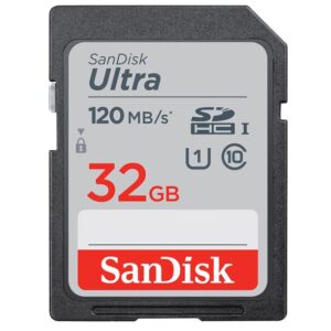 SanDisk Ultra 32GB SDHC SDXC UHS-I Memory Card 120MB/s Full HD Class 10 Speed Sh