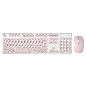 (LS) RAPOO X260S Wireless Optical Mouse & Keyboard PINK- 2.4G Connection