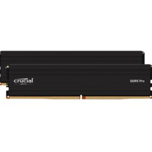 Crucial Pro 32GB (2x16GB) DDR5 UDIMM 5600MHz CL46 Black Heat Spreader Support In