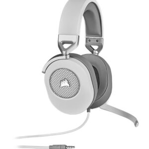 Corsair HS65 White 7.1 Dolby Atoms Surround Wired Headset. All Day Comfort