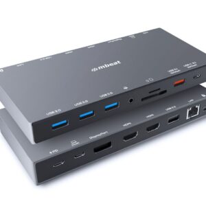 mbeat 15-in-1 Triple Display USB-C Docking Station 2x HDMI 1x DP 1x 100W PD 3.0