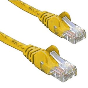 8ware CAT5e Cable 25cm / 0.25m - Yellow Color Premium RJ45 Ethernet Network LAN