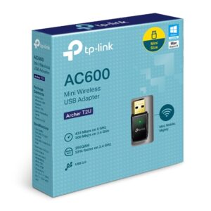 TP-Link Archer T2U AC600 Wireless Dual Band USB Adapter 2.4GHz (150Mbps) 5GHz (4