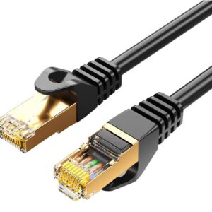 8Ware CAT7 Cable 1m - Black Color RJ45 Ethernet Network LAN UTP Patch Cord Snagl
