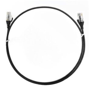 8ware CAT6 Ultra Thin Slim Cable 0.5m / 50cm - Black Color Premium RJ45 Ethernet