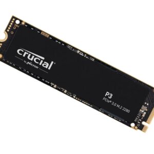 Crucial P3 500GB Gen3 NVMe SSD 3500/1900 MB/s R/W 110TBW 350K/460K IOPS 1.5M hrs