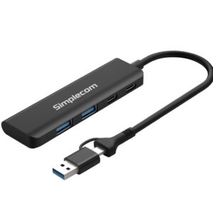 Simplecom CH385 SuperSpeed USB-A and USB-C 4-Port Combo Hub USB 3.2 Gen 1 (2x US