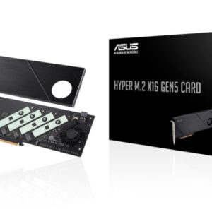 ASUS HYPER M.2 X16 GEN5 CARD (PCIe 5.0/4.0) Supports up to Ffour NVMe M.2 (2242/