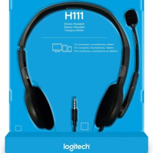 Logitech H111 Strereo Headset (Single 3.5mm Jack) Cable length: 7.71 ft (2.35 m)