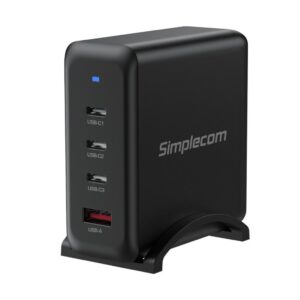 Simplecom CU400 4-Port PD 100W GaN Fast Charger 3xUSB-C + USB-A for Phone Tablet