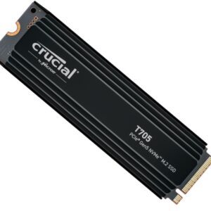 Crucial T705 4TB Gen5 NVMe SSD Heatsink - 14100/12600 MB/s R/W 2400TBW 1500K IOP