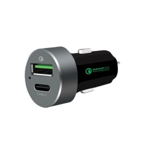 (LS) mbeat® QuickBoost USB 2.0 & USB Type-C Dual Port Car Charger -  Certified