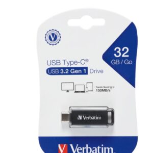Verbatim Type-C USB 3.2 Gen 1 Flash Drive 32GB - Black Retail Pack 70903 Ultra F