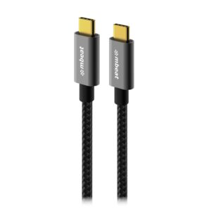 mbeat Tough Link 1.8m USB 3.2 Gen2 USB-C Cable - Space Grey transfer at speeds u