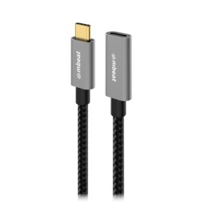 mbeat Tough Link 1m USB 3.2 Gen2 USB-C Extension Cable - Space Grey Video Resolu