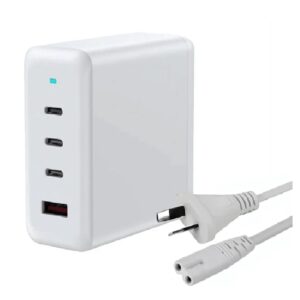 USP 100W Four Port USB-C PD GaN Wall Charger White - Triple USB-C