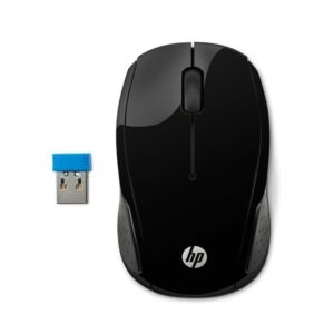 HP 200 Wireless Mouse Radio Frequency USB Optical 2 Button Black 1000 dpi Scroll