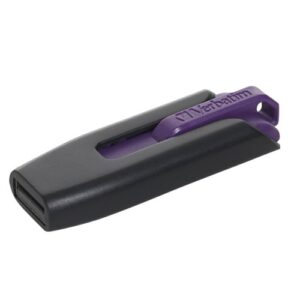 Verbatim 32GB V3 USB3.0 Purple Store'n'Go V3; Retractable USB Storage Drive Memo