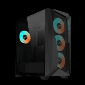 Gigabyte C301V2 RGB Tempered Glass E-ATX Black Mid Tower Gaming Chassis  2x3.5'