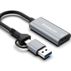 Simplecom DA306C USB 3.0 and USB-C to HDMI Video Card Adapter Full HD 1080p