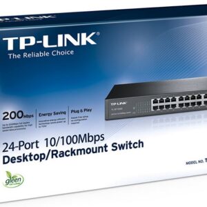 TP-Link TL-SF1024D 24-Port 10/100Mbps Rackmount Unmanaged Switch energy-efficien