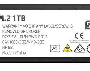 HP PCIe Gen 4 x 4 SSD FX900 1TB Speed up to R: 5000mb/S W: 4800mb/s (TLC)