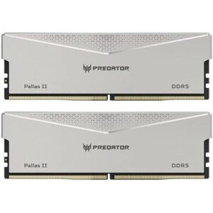 PREDATOR PALLASII DDR5 32GB Silver 16GBx2 6000Mhz 1R8 CL32 Silver Supports Intel