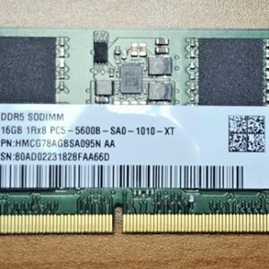 OEM 16GB (1x16GB) DDR5 SODIMM 5600MHz CL46 1.1V Laptop Laptop Memory RAM 1yr wty