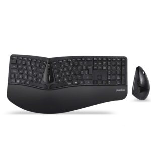 Perixx PERIDUO-605 Wirelsss 2-in1 Combo with Ergonomic Full-sized Keyboard and V