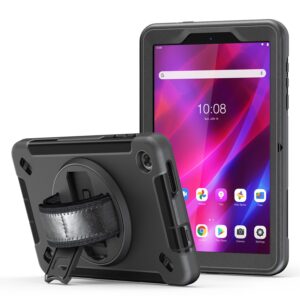 Generic Rugged Lenovo Tab M8 (4th Gen) (8') (TB-300) Case + Screen Protector Bla