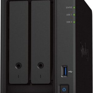 Synology DiskStation® DS723+  2-bay; 2GB DDR4  -Up to 471/225 MB/s read/write -