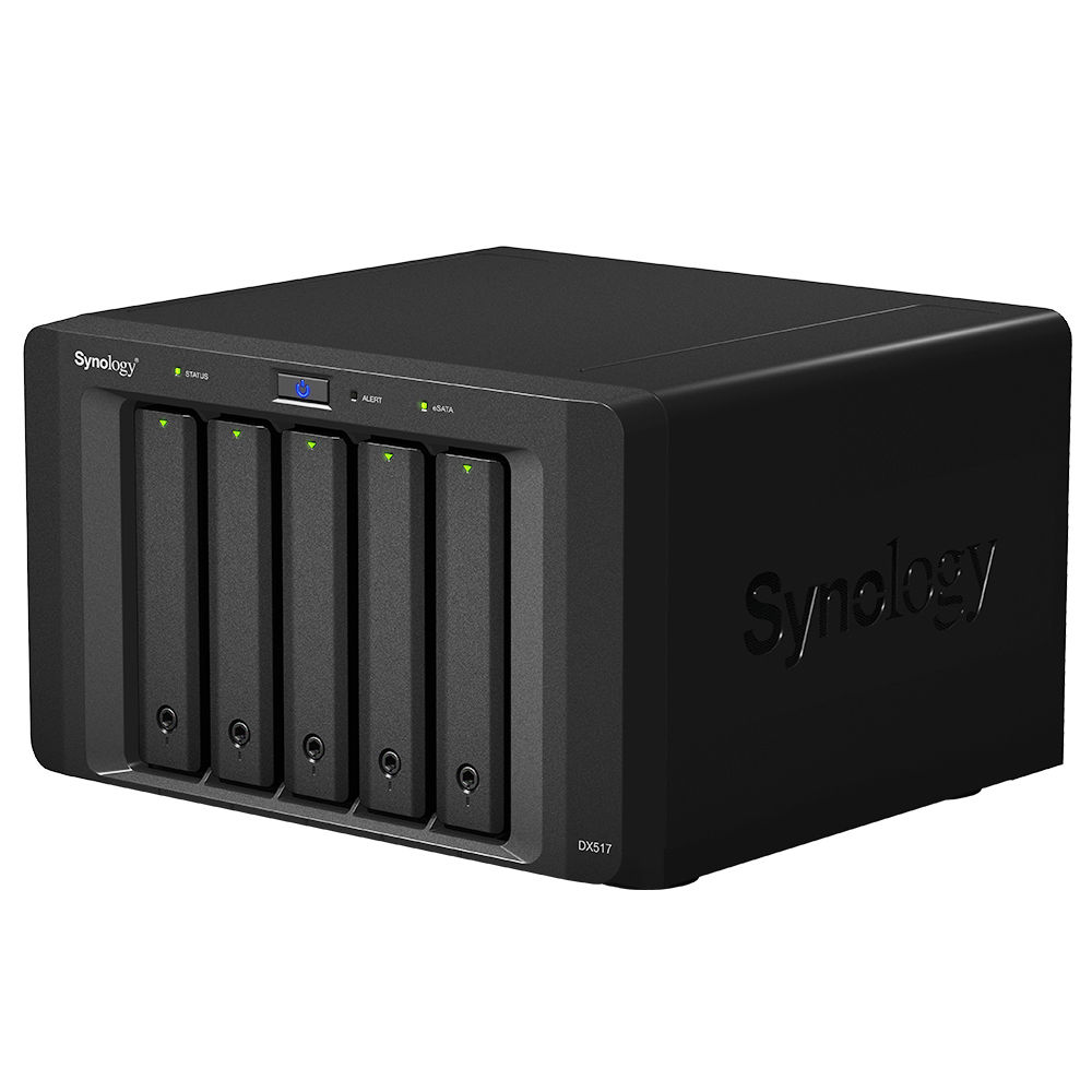 Synology Expansion Unit DX517 5-Bay 3.5' Diskless NAS for Scalable Compatible Mo