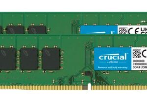 Crucial 64GB (2x32GB) DDR4 UDIMM 3200MHz CL22 1.2V Dual Ranked Desktop PC Memory