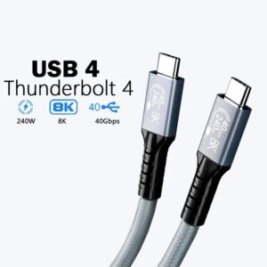 Generic BoostUp Thunderbolt 4 USB-C to USB-C Cable (1M) Black - USB4 - 40Gbps