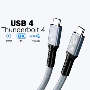 Generic BoostUp Thunderbolt 4 USB-C to USB-C Cable (1.8M) Black -USB4 - 40Gbps