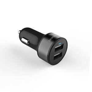 (LS) mbeat® Power Dot Pro Dual port 3.4A Rapid Car Charger - 17W/Metallic Desig