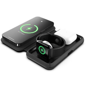 Cygnett MagTravel 15W 3-in-1 Wireless Charger - BlacK (CY4530WIRDE)