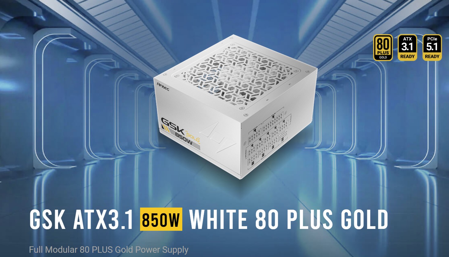 Antec GSK850 80+ Gold White Fully Modular ATX 3.1