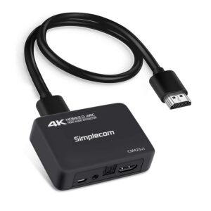 Simplecom CM423v3 HDMI 2.0 Audio Extractor Optical SPDIF + 3.5mm Stereo with ARC