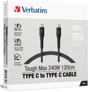 Verbatim Cable 240W USB-C to USB-C 120CM