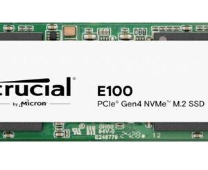 Crucial E100 480GB Gen4 NVMe SSD 4700/2500 MB/s R/W 100TBW 350K/460K IOPS 1.5M h